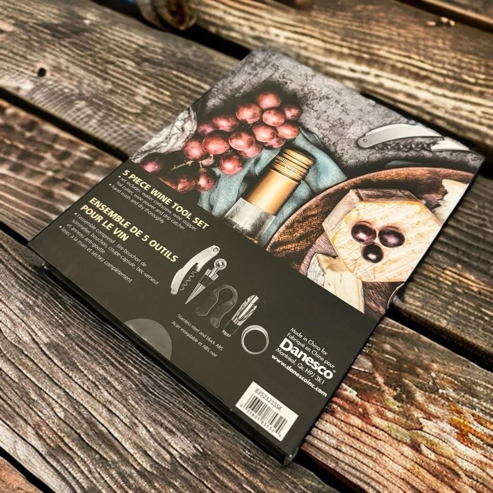 🍇 5-Piece Wine Tool Set - NEW, Unopened with Slight Box Damage 🍷 Wine Opener